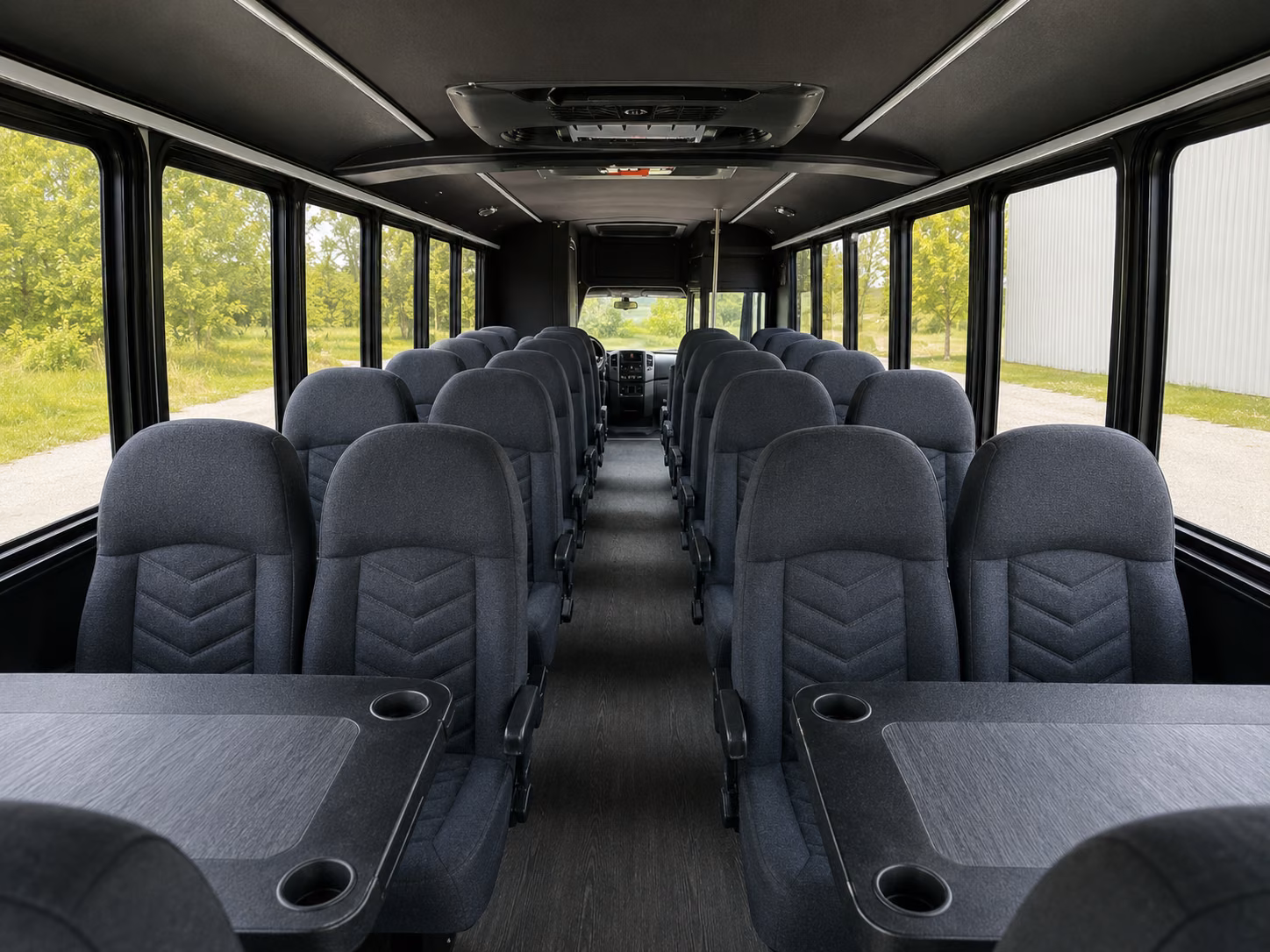 grand prairie 18 passenger minibus inside