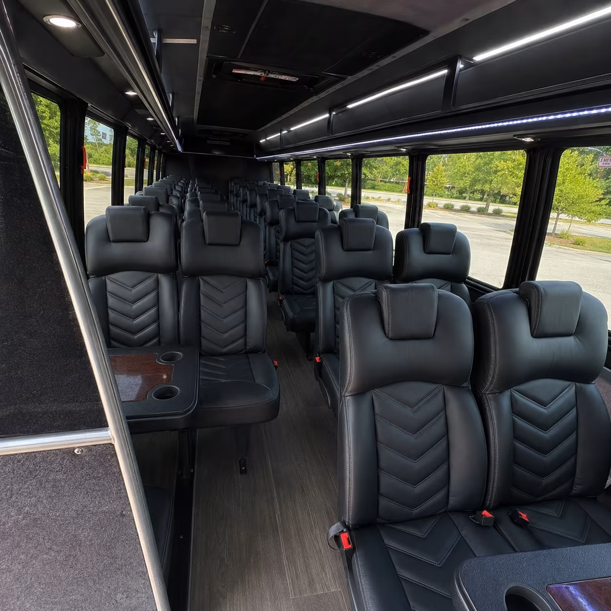 grand prairie 25 passenger minibus interior