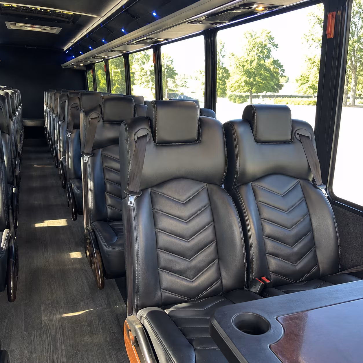grand prairie 28 passenger minibus inside