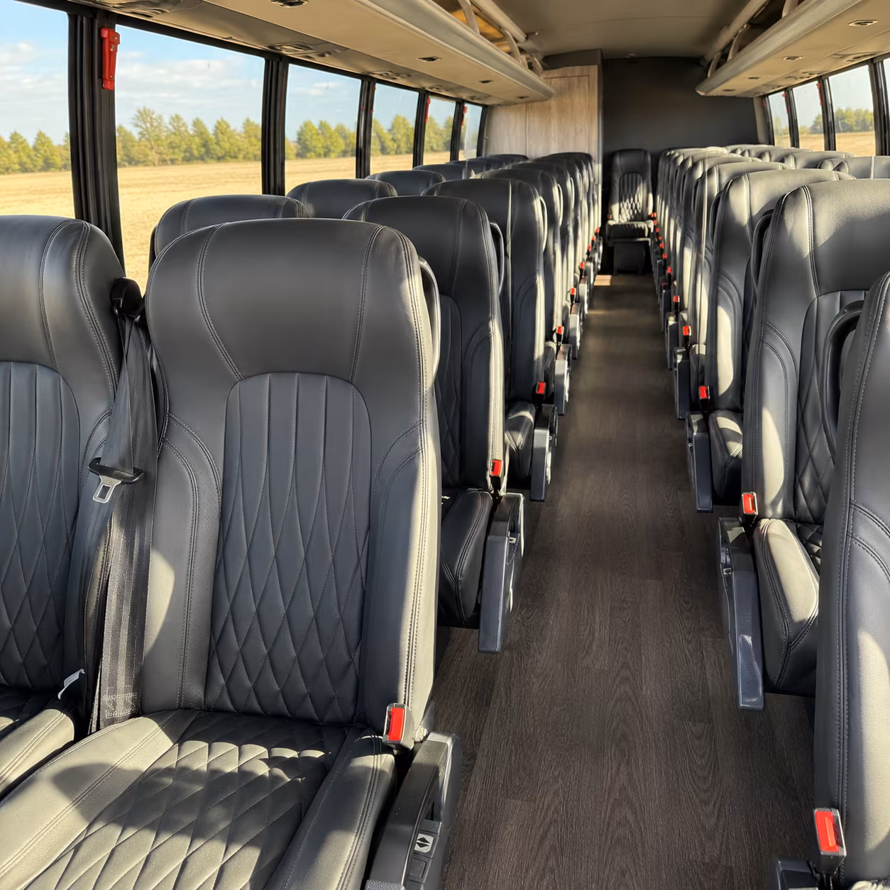 grand prairie 28 passenger minibus interior