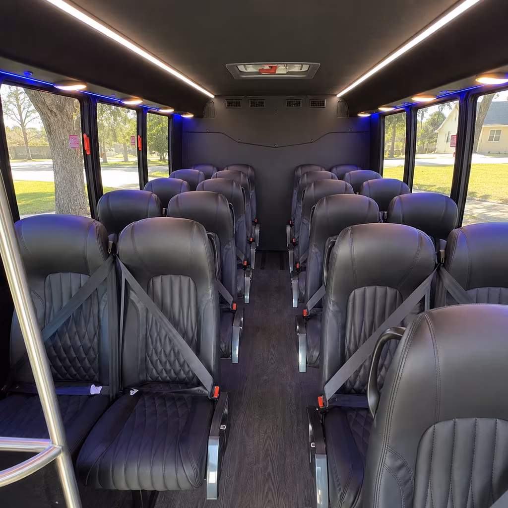 grand prairie 30 passenger minibus interior