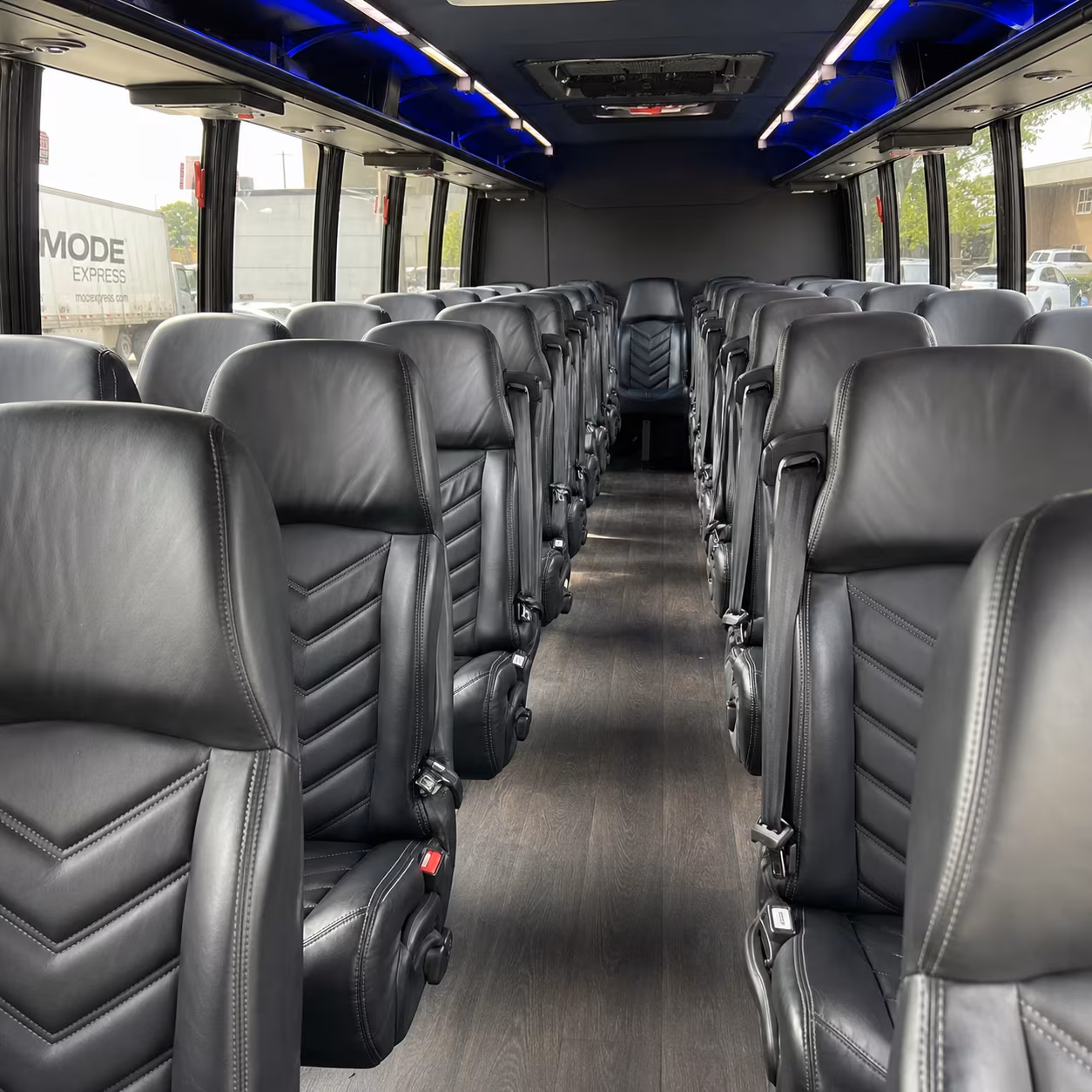 grand prairie 35 passenger minibus inside