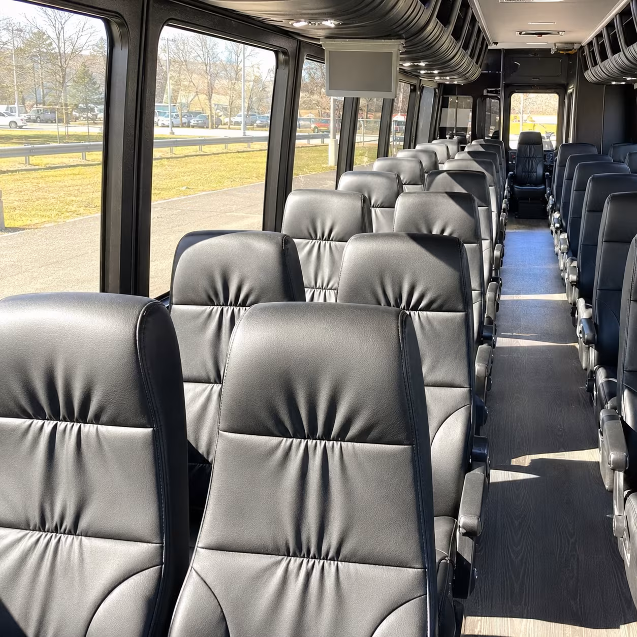 grand prairie 35 passenger minibus interior