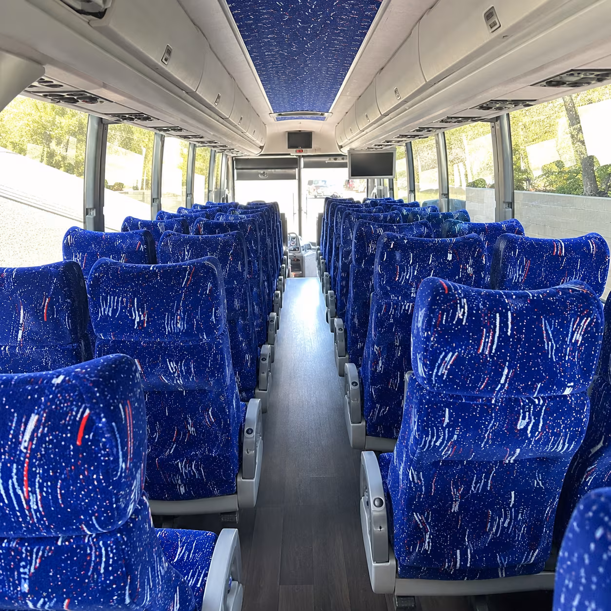 grand prairie 56 passenger charter bus inside