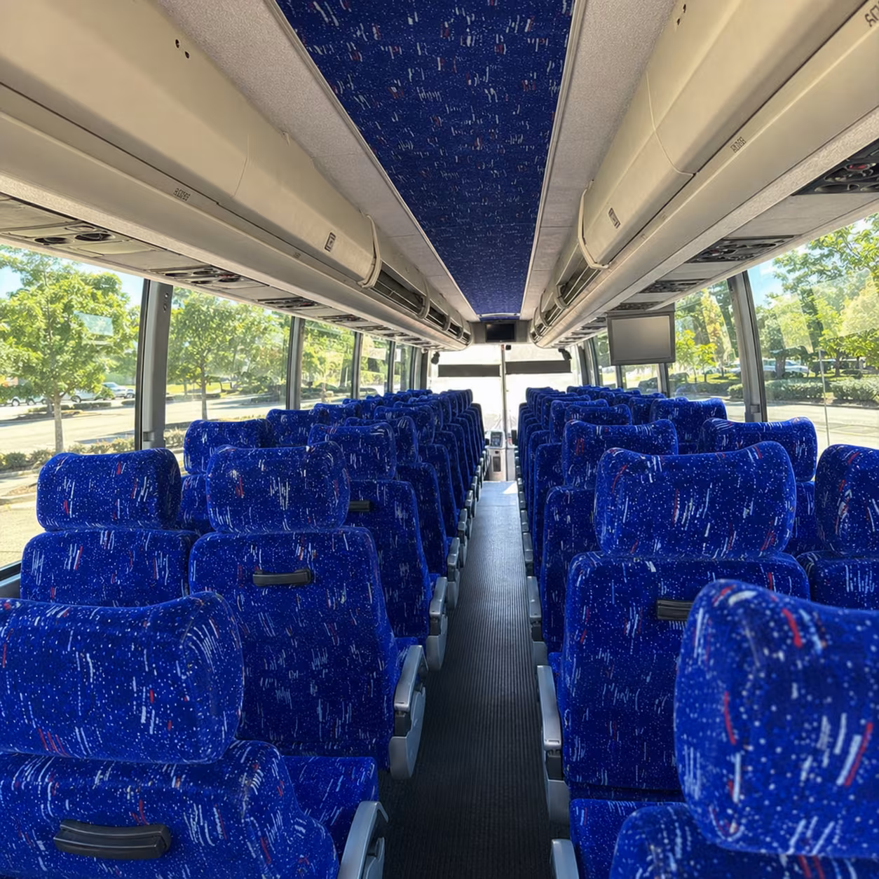 grand prairie 56 passenger charter bus interior