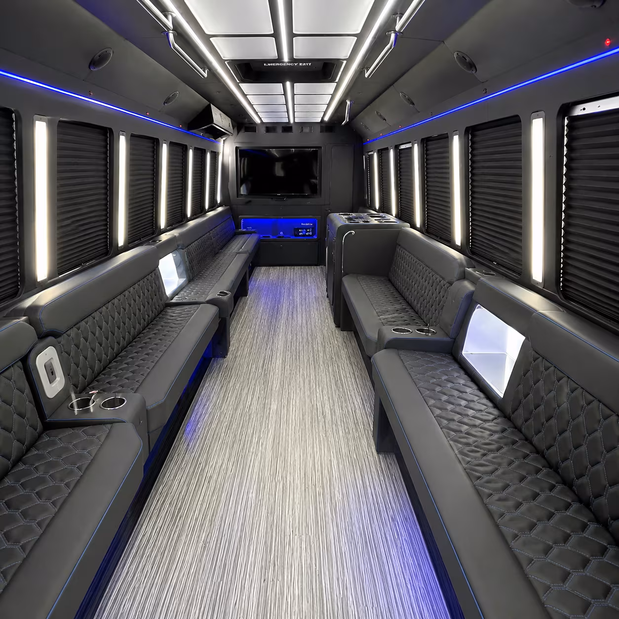 grand prairie party bus inside