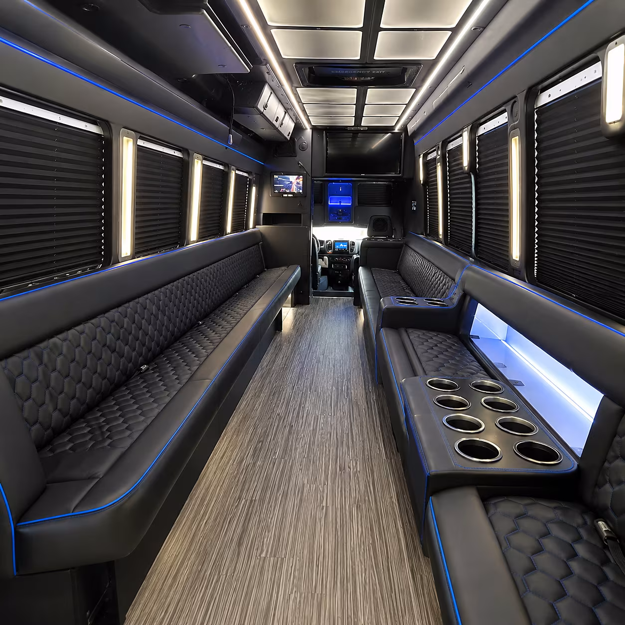 grand prairie party bus interior