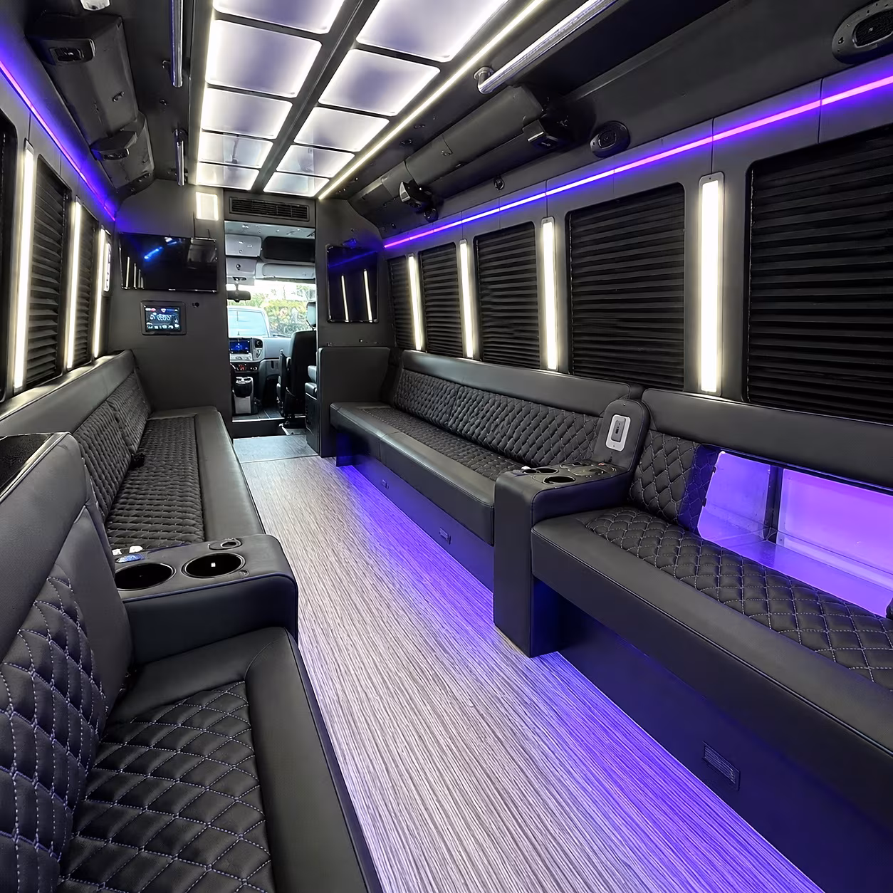 grand prairie party bus rental interior